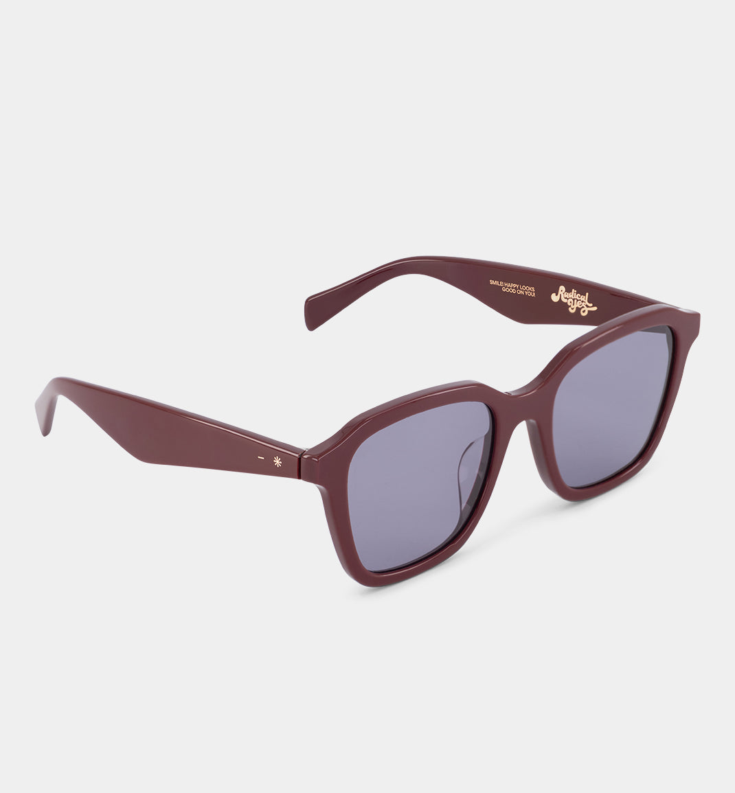 Square Times Bio-Acetate Sunglasses | Rusty Magenta with Smoke Lens