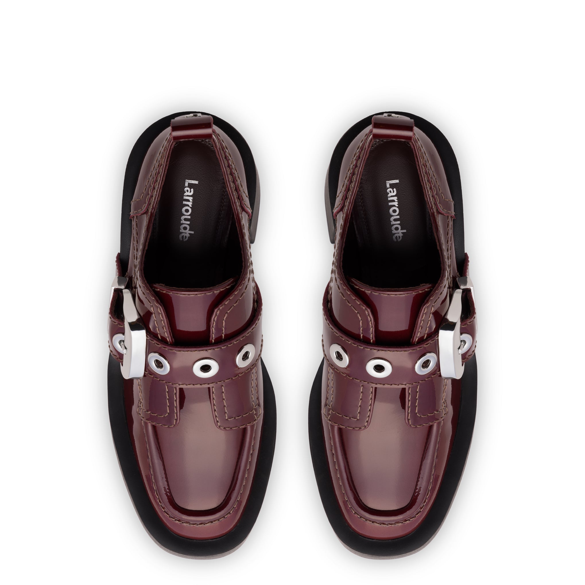 Stewart Platform Oxford In Carmin Patent Leather