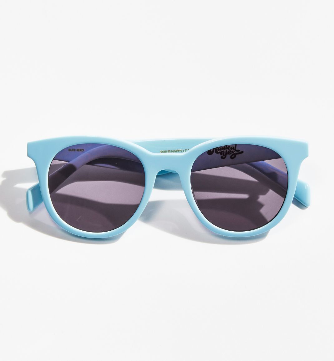 Sun Hero Acetate Sunglasses - Ice Blue with Smoke Lens