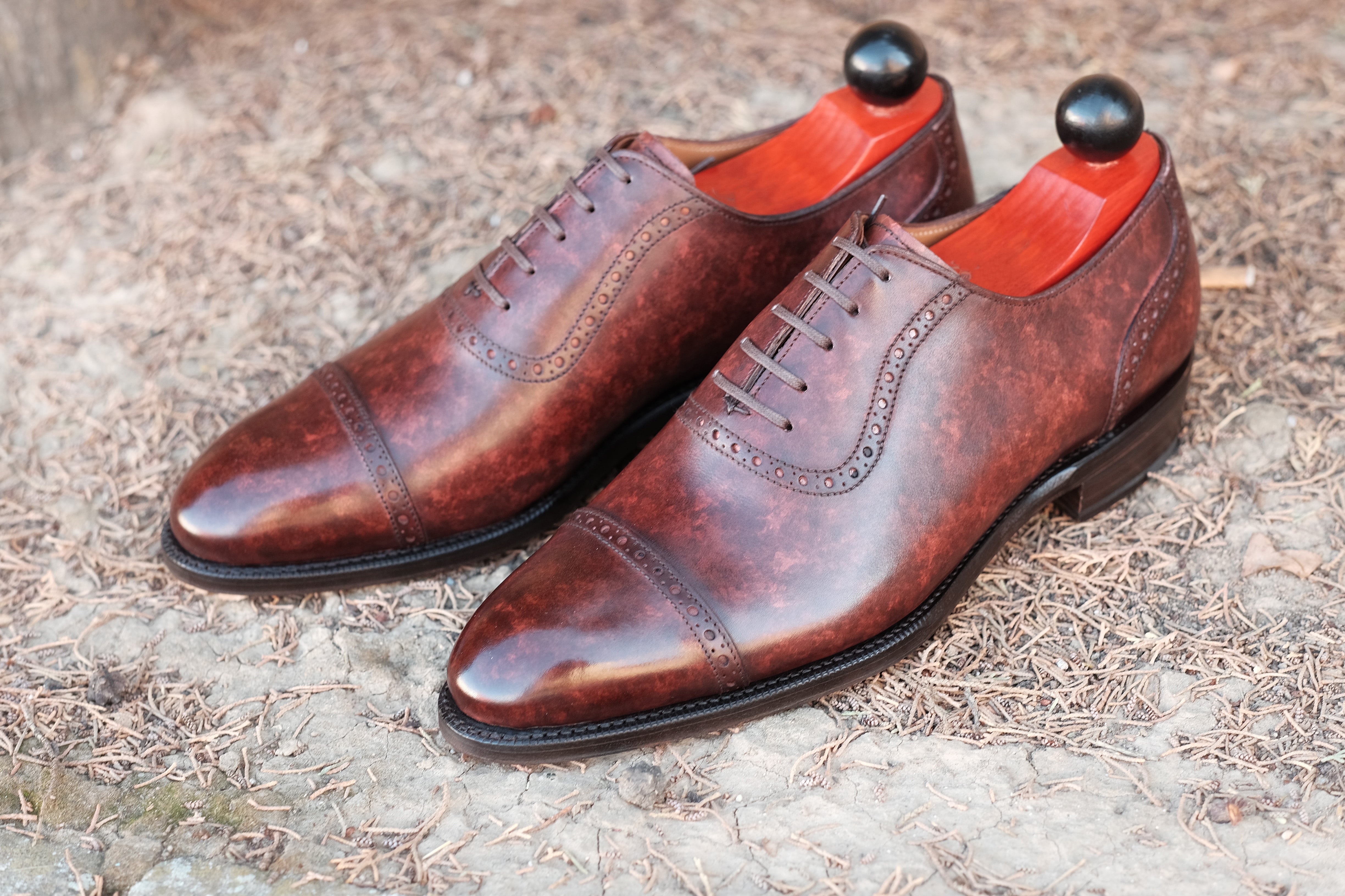 Sunnyside - MTO - Walnut Marble Patina - TMG Last - Single Leather Sole