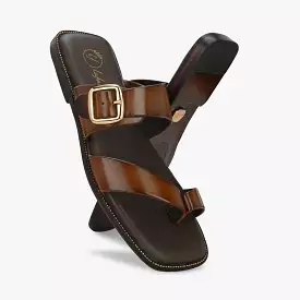 Tan Buckled Slippers By Lafattio