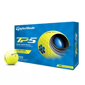 Taylormade 2021 TP5 Golf Balls 12 Pack Yellow