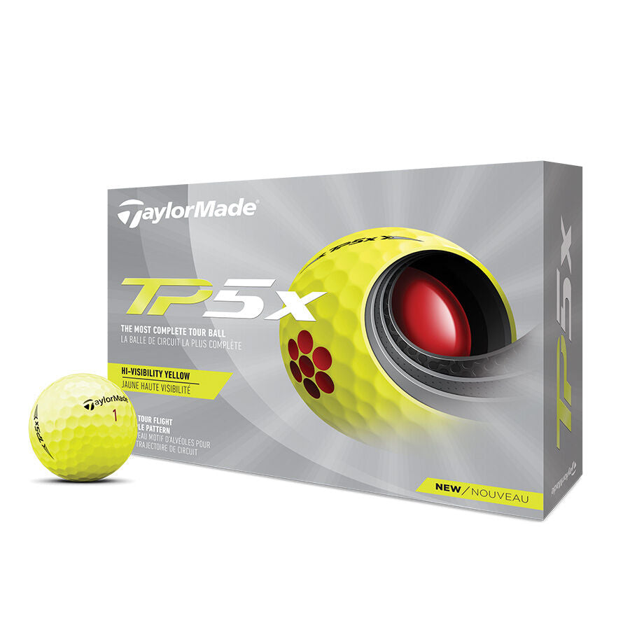 TaylorMade 2021 TP5x Golf Balls 12 Pack Yellow