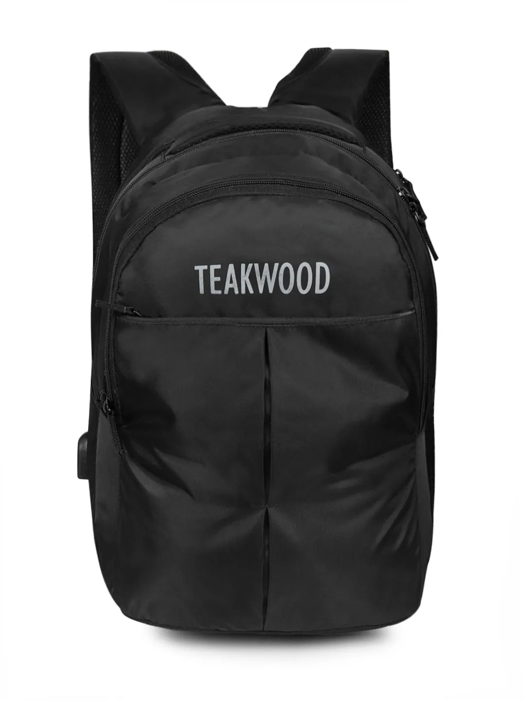 Teakwood Unisex Black Solid Backpack - Clearance sale