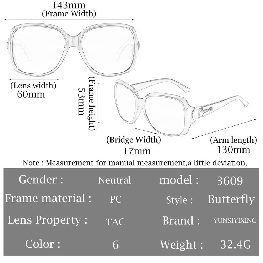 Women's Luxury Butterfly Fashion Polarized Driving Eyewear Sunglasses