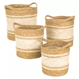 Woven Handled Tote Baskets